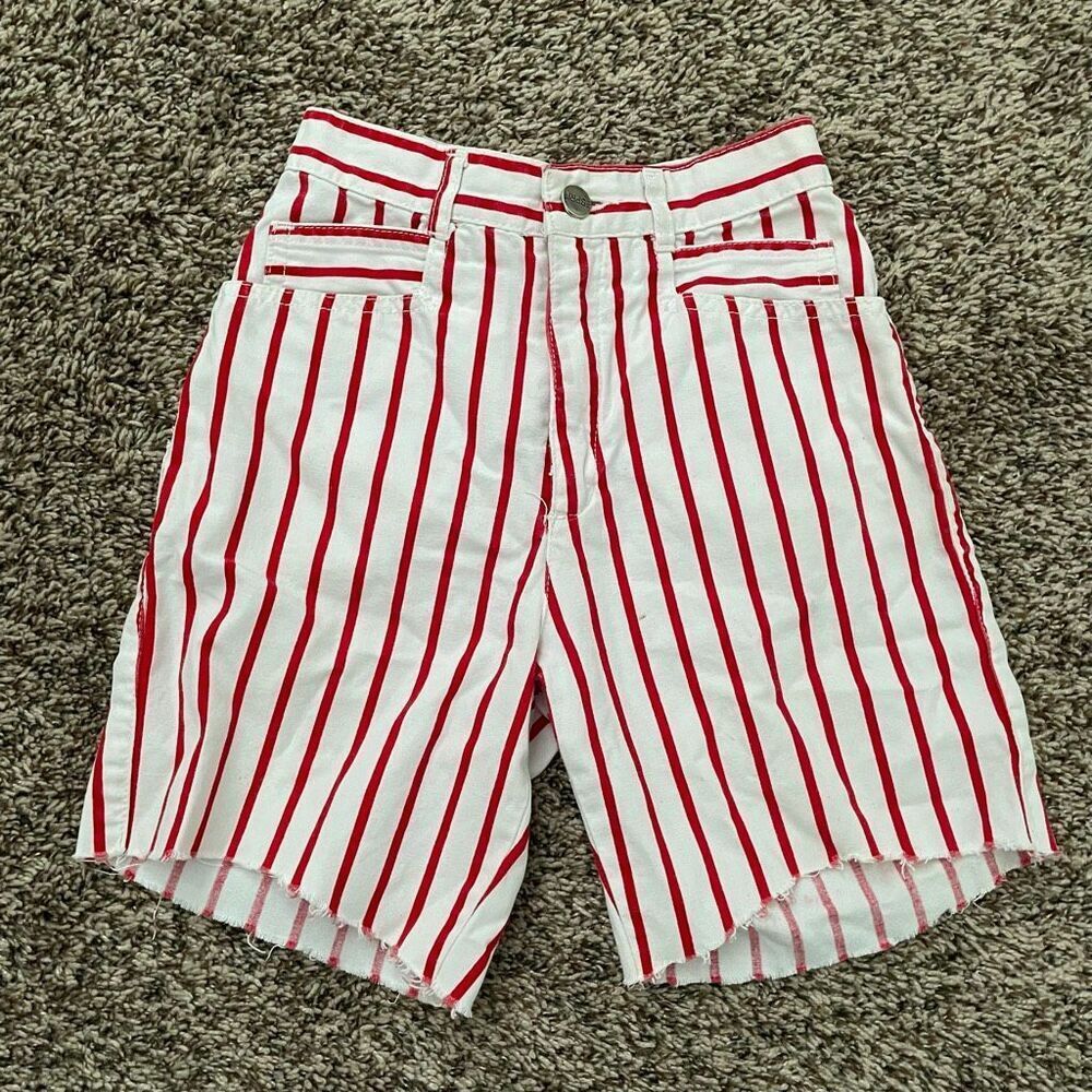 Vintage Esprit boys cut off striped shorts size 7